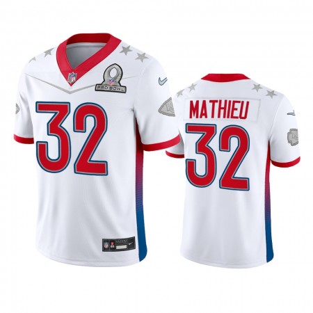 Tröjor Kansas City Chiefs Tyrann Mathieu 32 Game Vit 2022 AFC Pro Bowl - Män Tröjor Kansas City Chiefs Tyrann Mathieu 32 Game Vit 2022 AFC Pro Bowl - Män